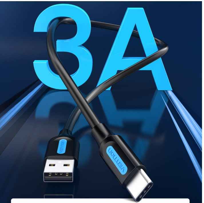 Câble USB Type C Charge Rapide 3A Longueur 0,25 à 3 m