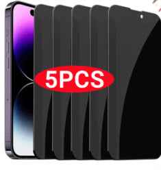 Verre Trempé Anti-Espion Noir Pour Iphone