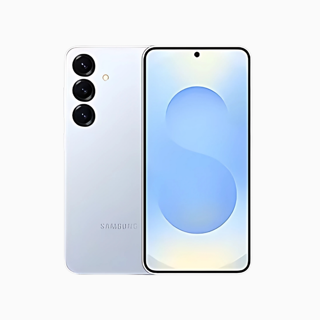 Samsung S25 Smartphone in sleek white design with advanced camera and sleek display