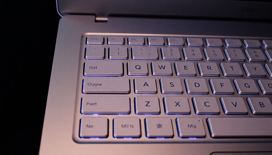 Clavier azerty éclairé avec des touches en relief et un design moderne