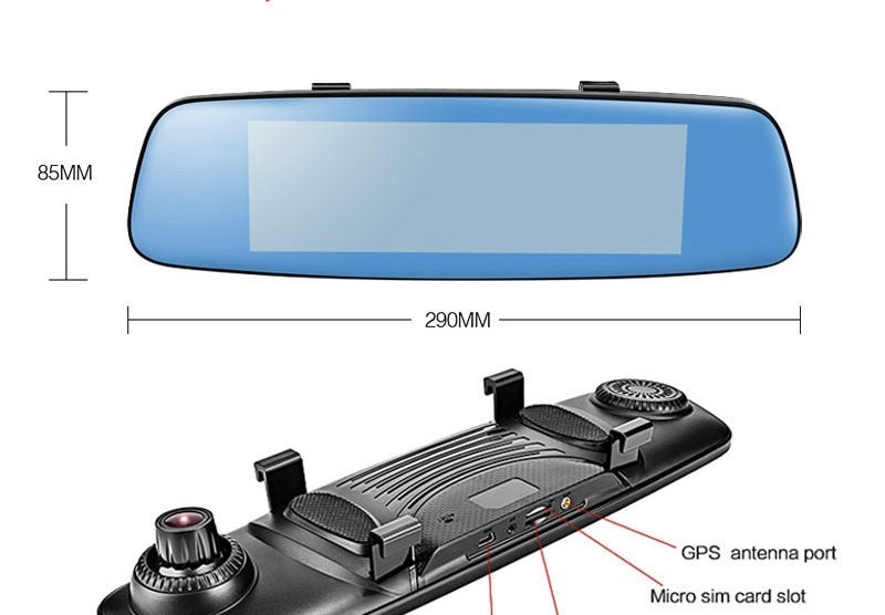 Rétroviseur Android 8 Pouces Dashcam 4G Cloud 1080P