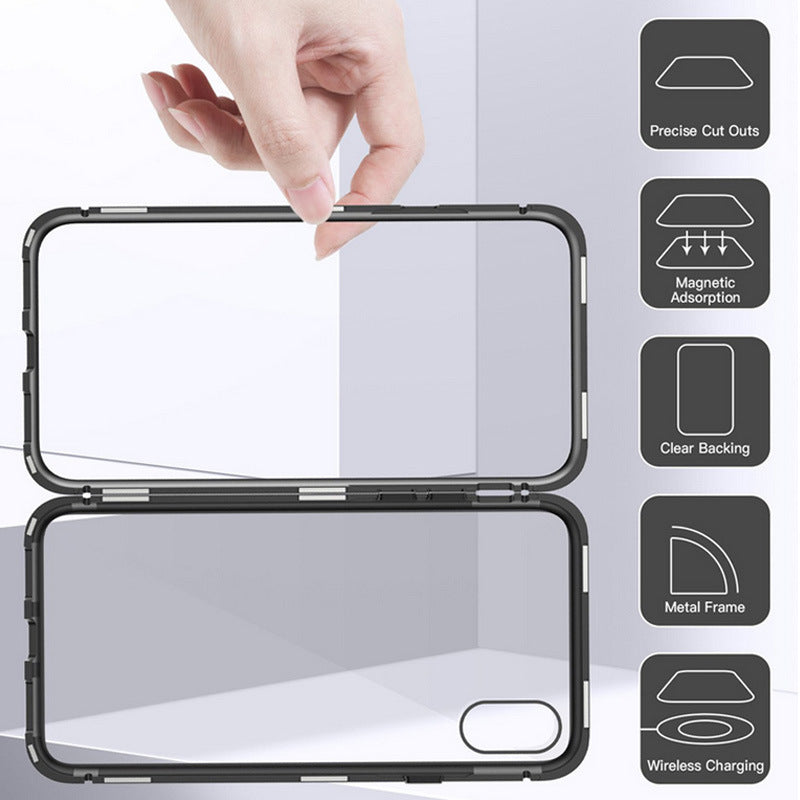 Coque de téléphone en verre magnétique