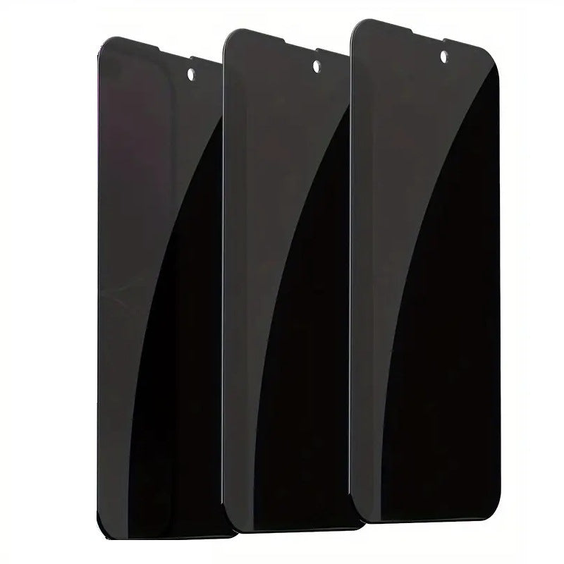Black Anti-Spy Tempered Glass For iPhone