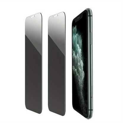 Black Anti-Spy Tempered Glass For iPhone