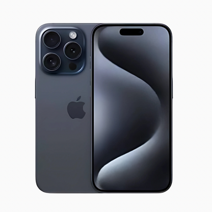 Iphone 15 Pro Max en couleur graphite avec triple caméra arrière et écran bord à bord