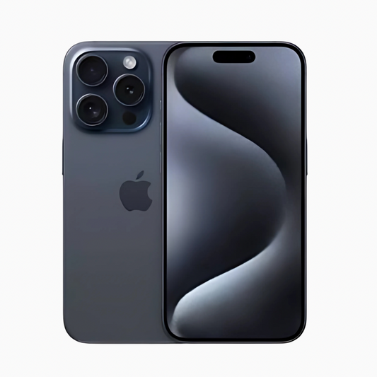 Iphone 15 Pro Max en couleur graphite avec triple caméra arrière et écran bord à bord