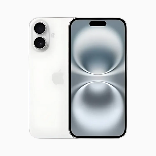 Smartphone CoinMobile Iphone 16 Plus blanc avec double caméra et écran bord à bord
