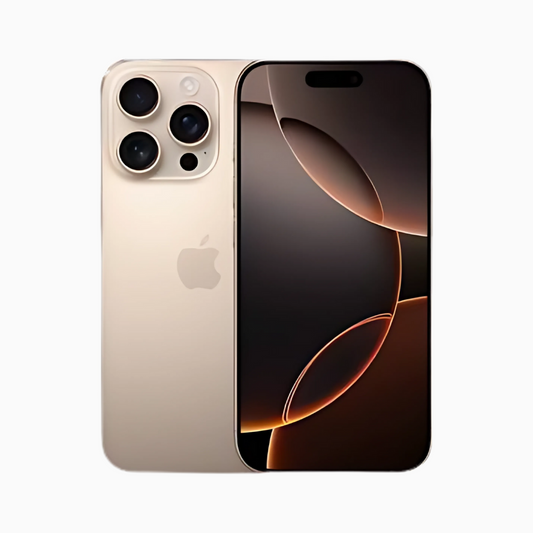 Smartphone iPhone 16 Pro Max couleur or avec triple caméra arrière et écran bord à bord CoinMobile
