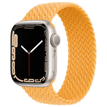 Stylish braided Apple Watch Band in vibrant orange for a modern look