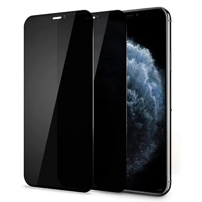Black Anti-Spy Tempered Glass For iPhone