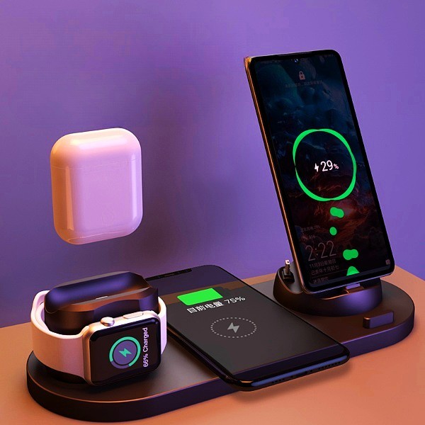 Station de charge sans fil 6 en 1