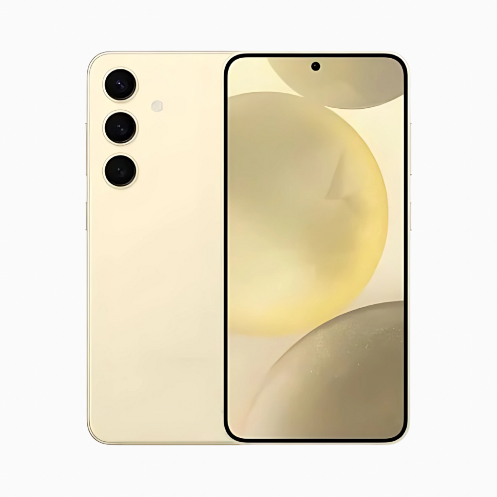 Smartphone Samsung S24 avec écran de 6,1 pouces et triple caméra en couleur beige