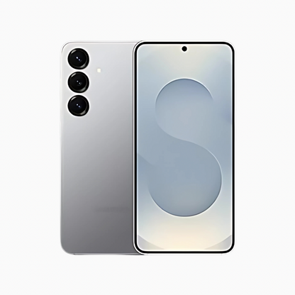 Samsung S25 Smartphone in Silver with High-Resolution Display and Triple Camera System