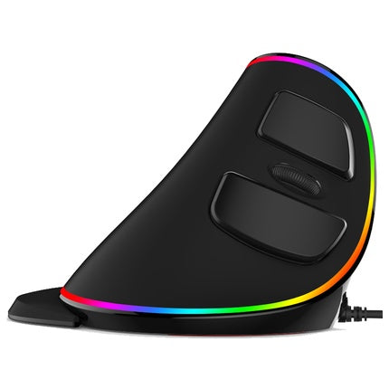 Souris ergonomique Jingqian avec éclairage RGB et design innovant pour un confort optimal