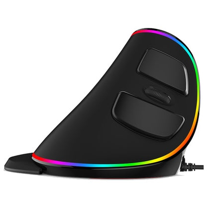 Souris ergonomique Jingqian avec éclairage RGB et design innovant pour un confort optimal